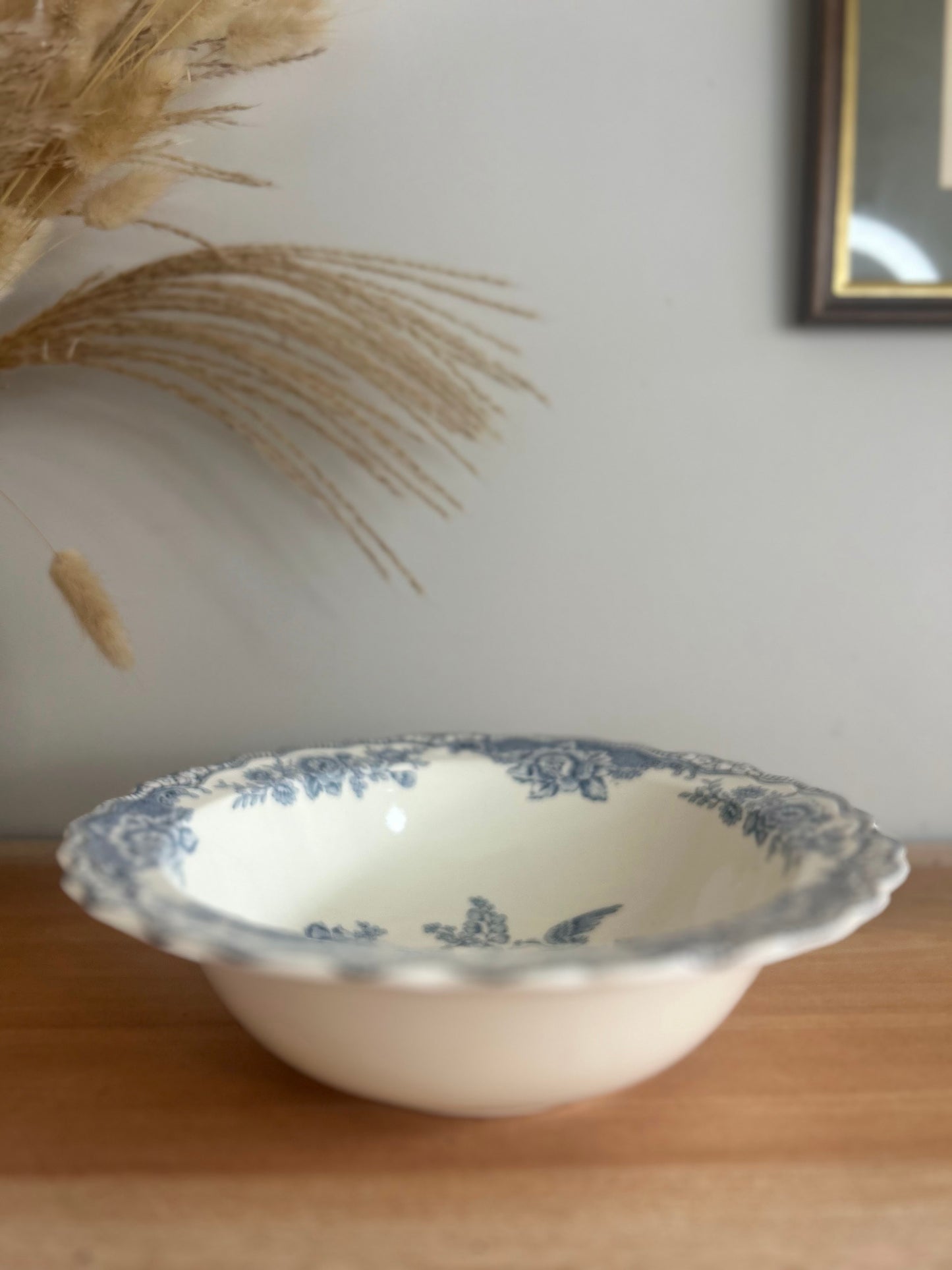 Crown Ducal Bristol Bowl in Slate Blue and White