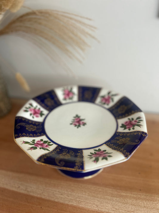 Striped Wedgewood Vintage Cake Stand