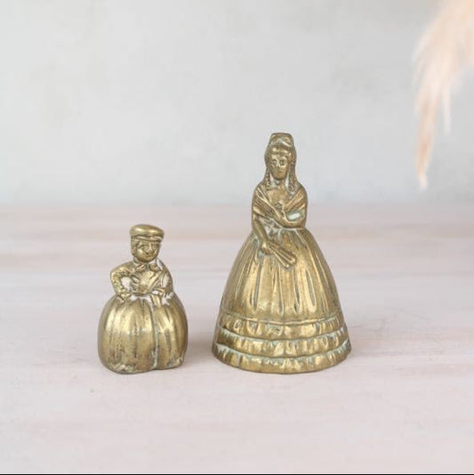 Pair of Brass Ladies Figurines