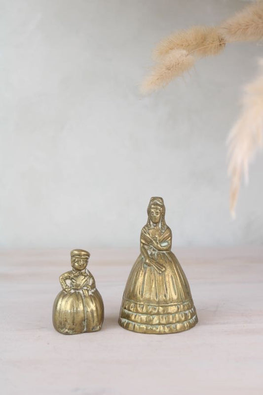 Pair of Brass Ladies Figurines