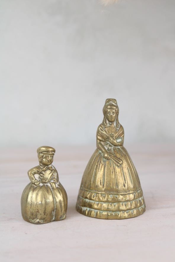 Pair of Brass Ladies Figurines
