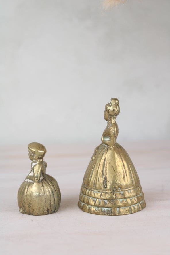 Pair of Brass Ladies Figurines