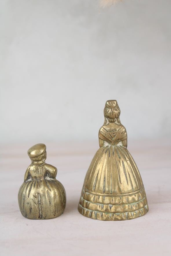 Pair of Brass Ladies Figurines