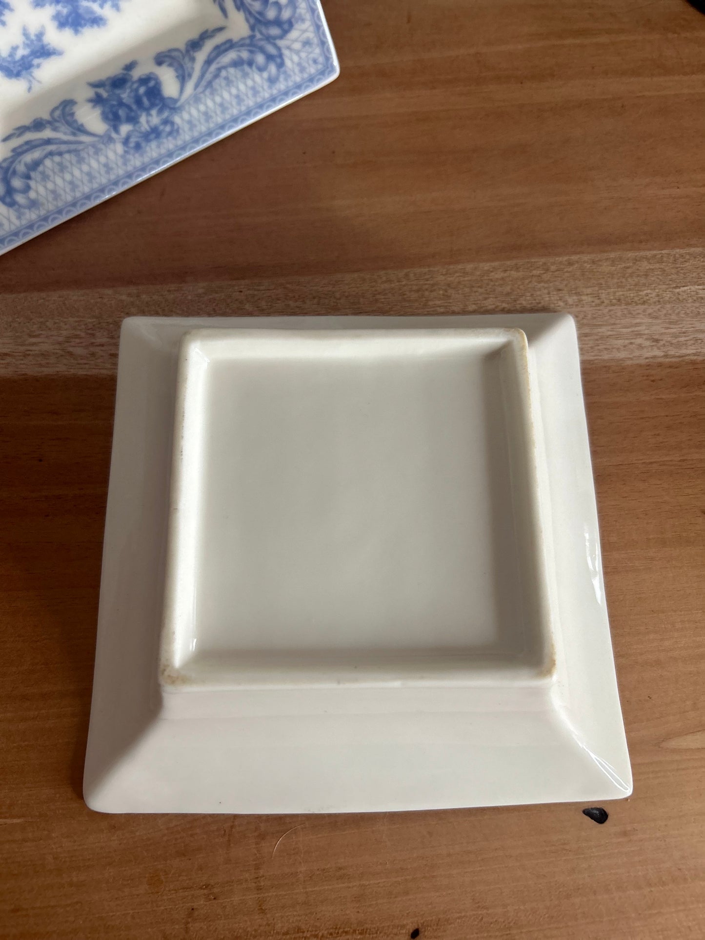 Pair of Blue and White Square Serving Bowls