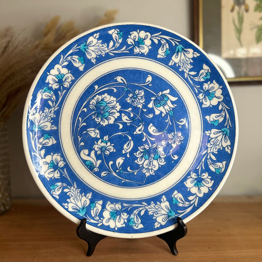 Turkish Floral Blue Hanging Plate