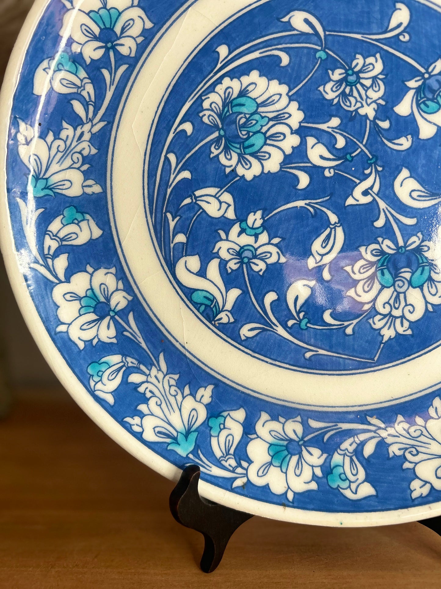 Turkish Floral Blue Hanging Plate