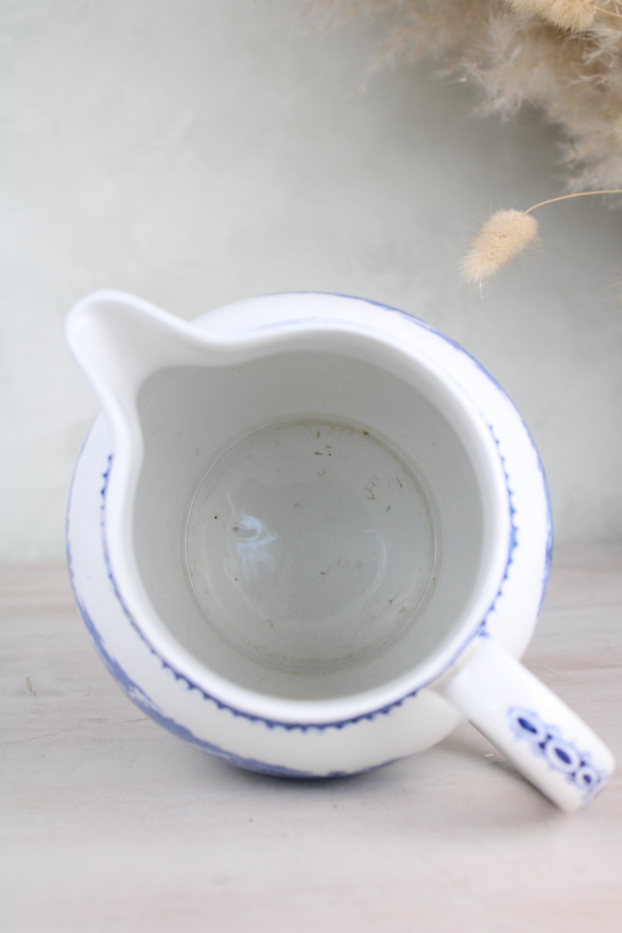 Burslem Woods & Sons Woodland Blue and White Jug