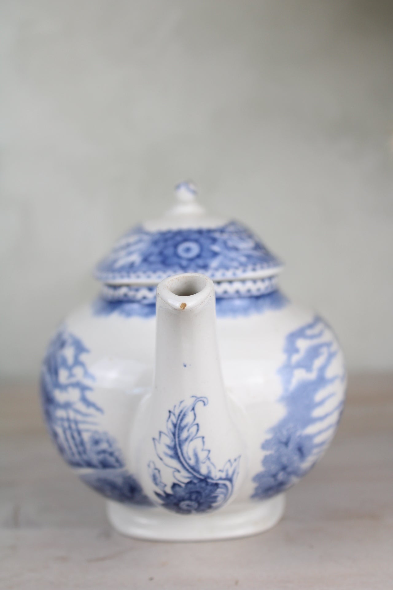Burslem Woods & Sons Woodland Blue and White Teapot