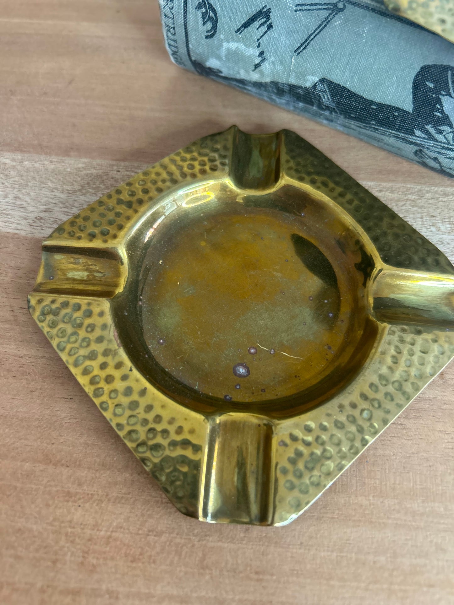 Pair of Small Vintage Brass Ashtrays