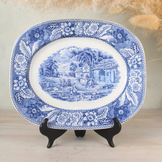 Burslem Woods & Sons Woodland Blue and White Small Platter