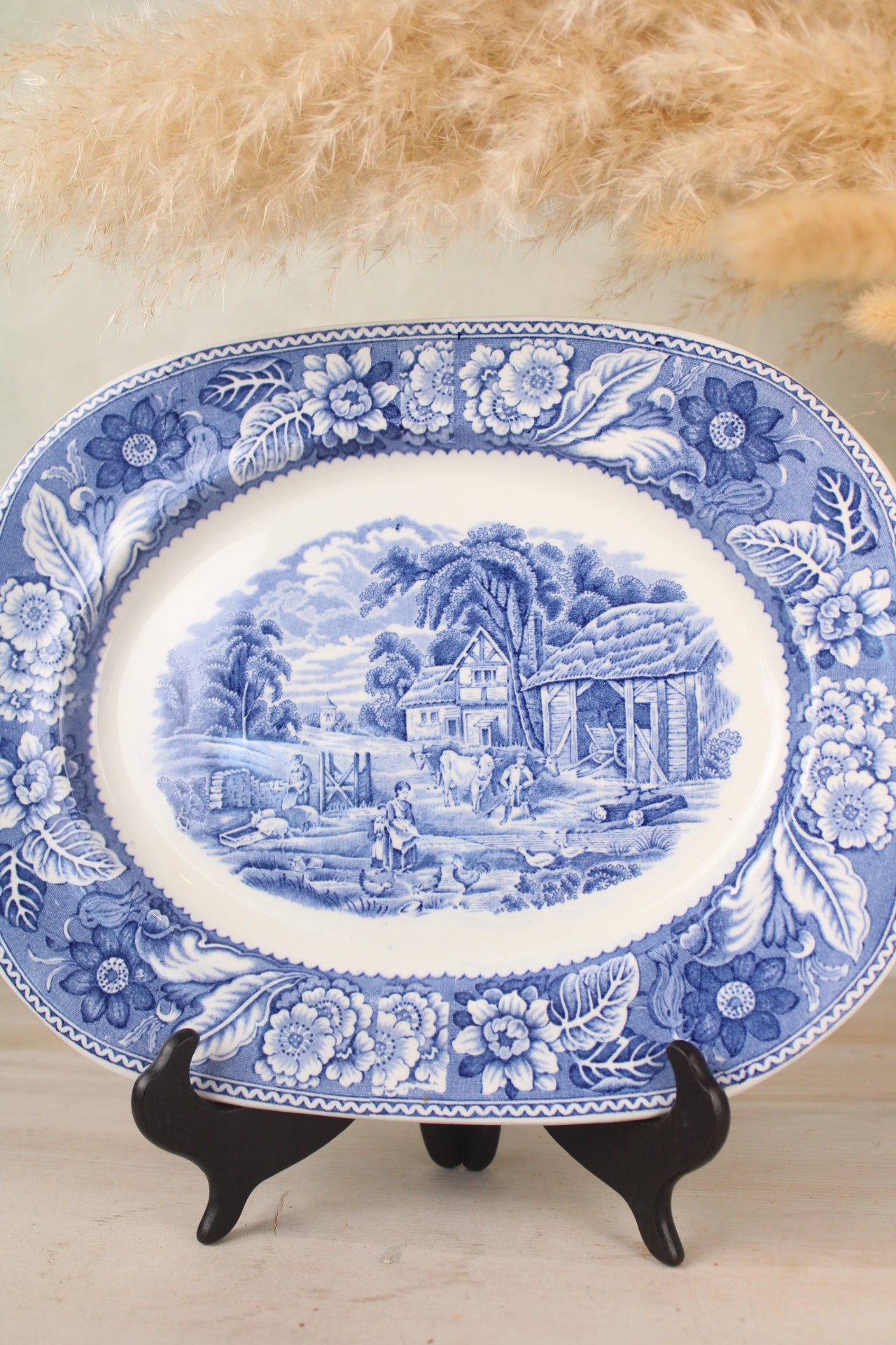 Burslem Woods & Sons Woodland Blue and White Small Platter