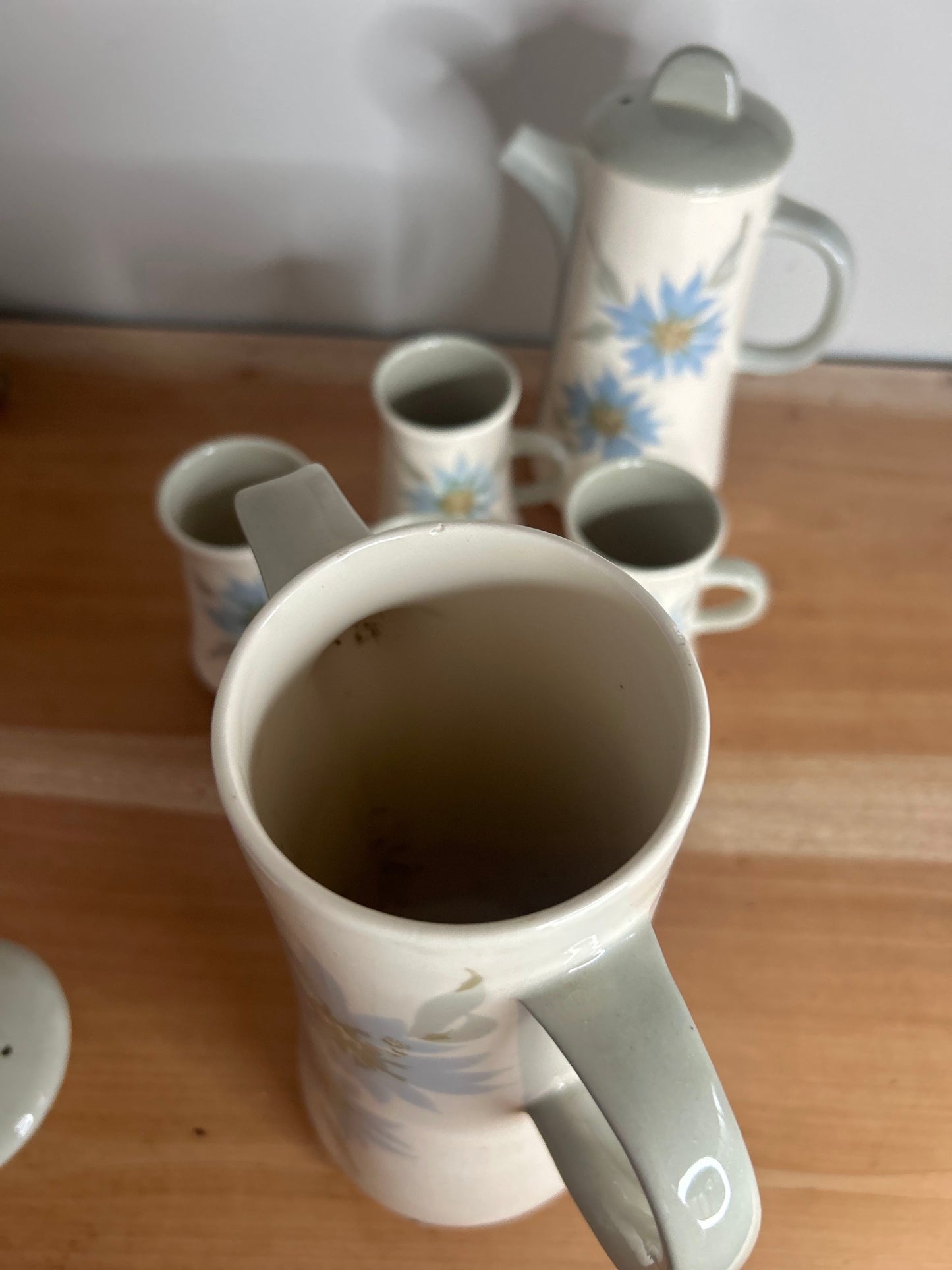 Boultons Vintage Tea Set in Sage Green and Blue Floral Design