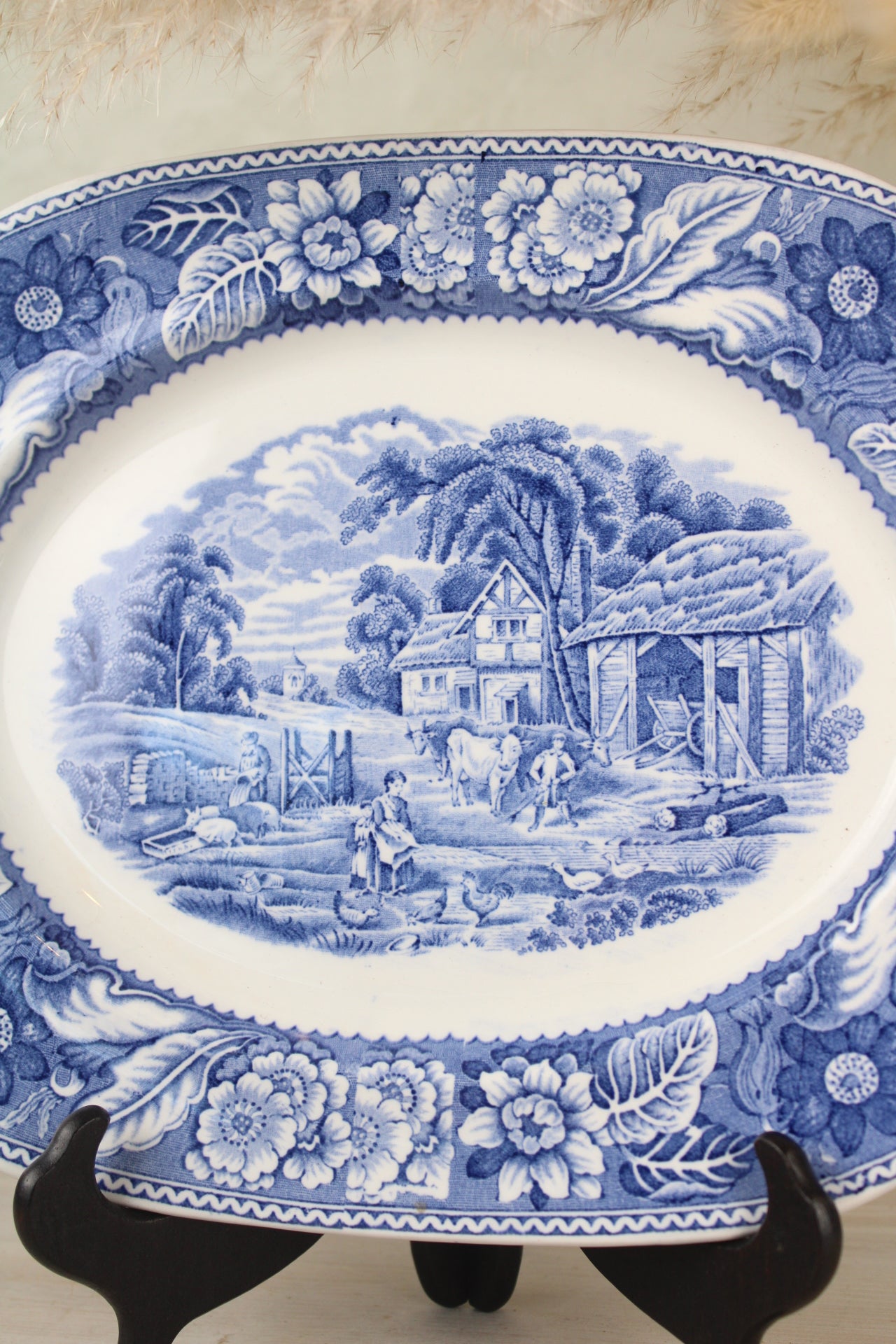 Burslem Woods & Sons Woodland Blue and White Small Platter
