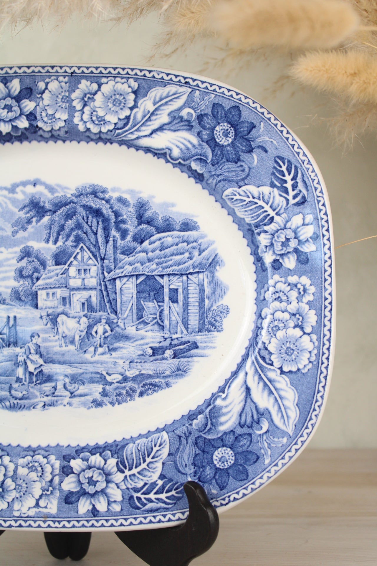 Burslem Woods & Sons Woodland Blue and White Small Platter