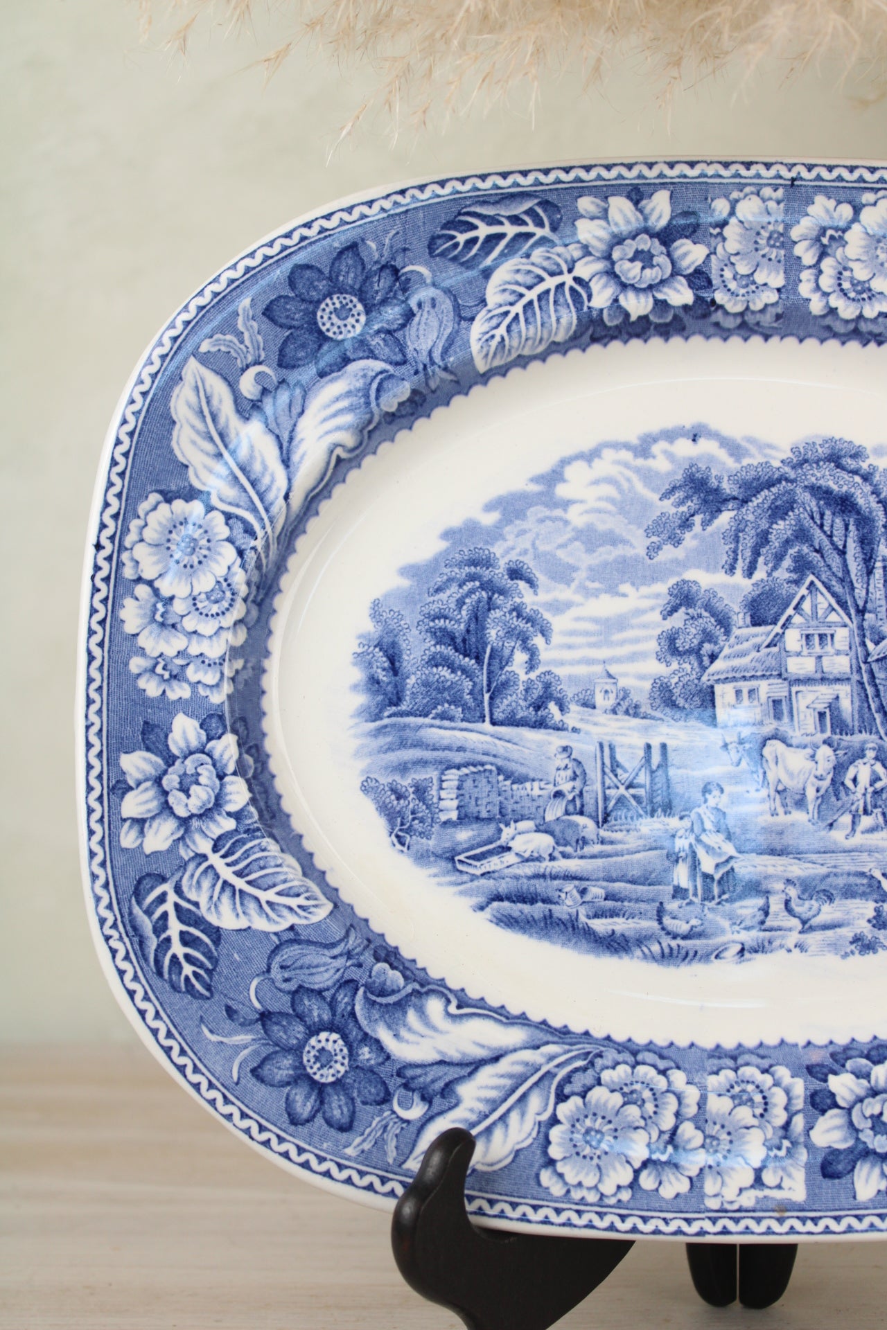 Burslem Woods & Sons Woodland Blue and White Small Platter