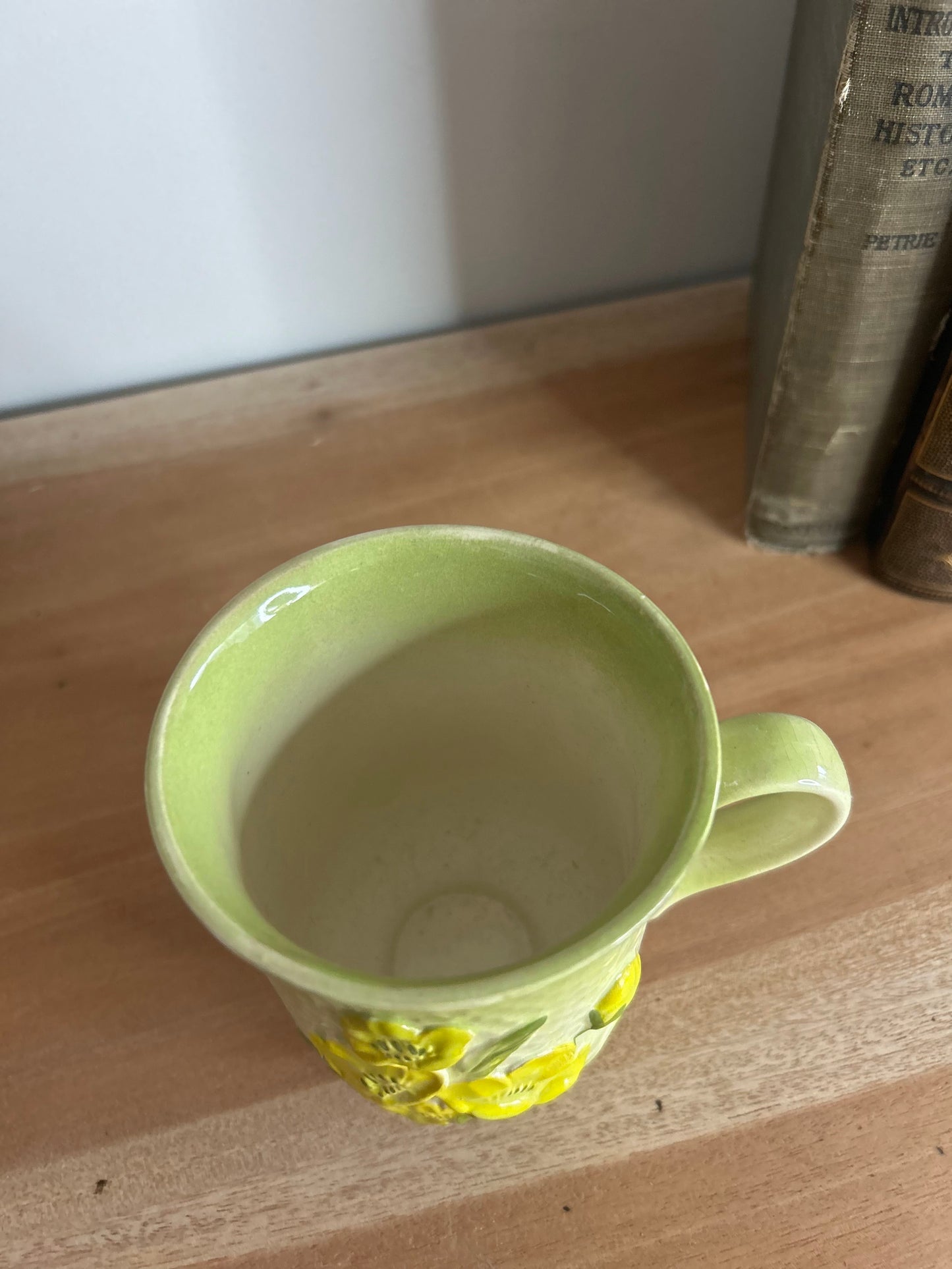 Carlton Ware Floral Vintage Mug in Yellow and Green