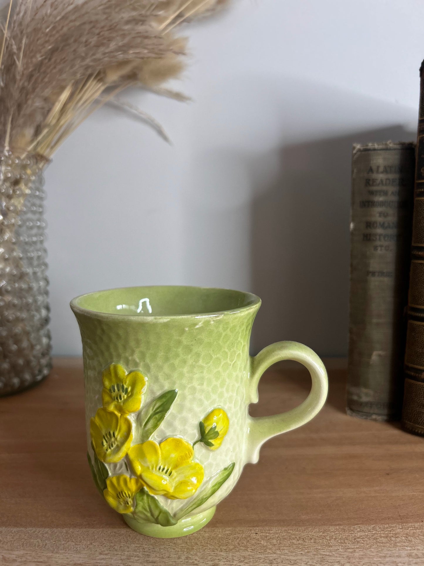 Carlton Ware Floral Vintage Mug in Yellow and Green