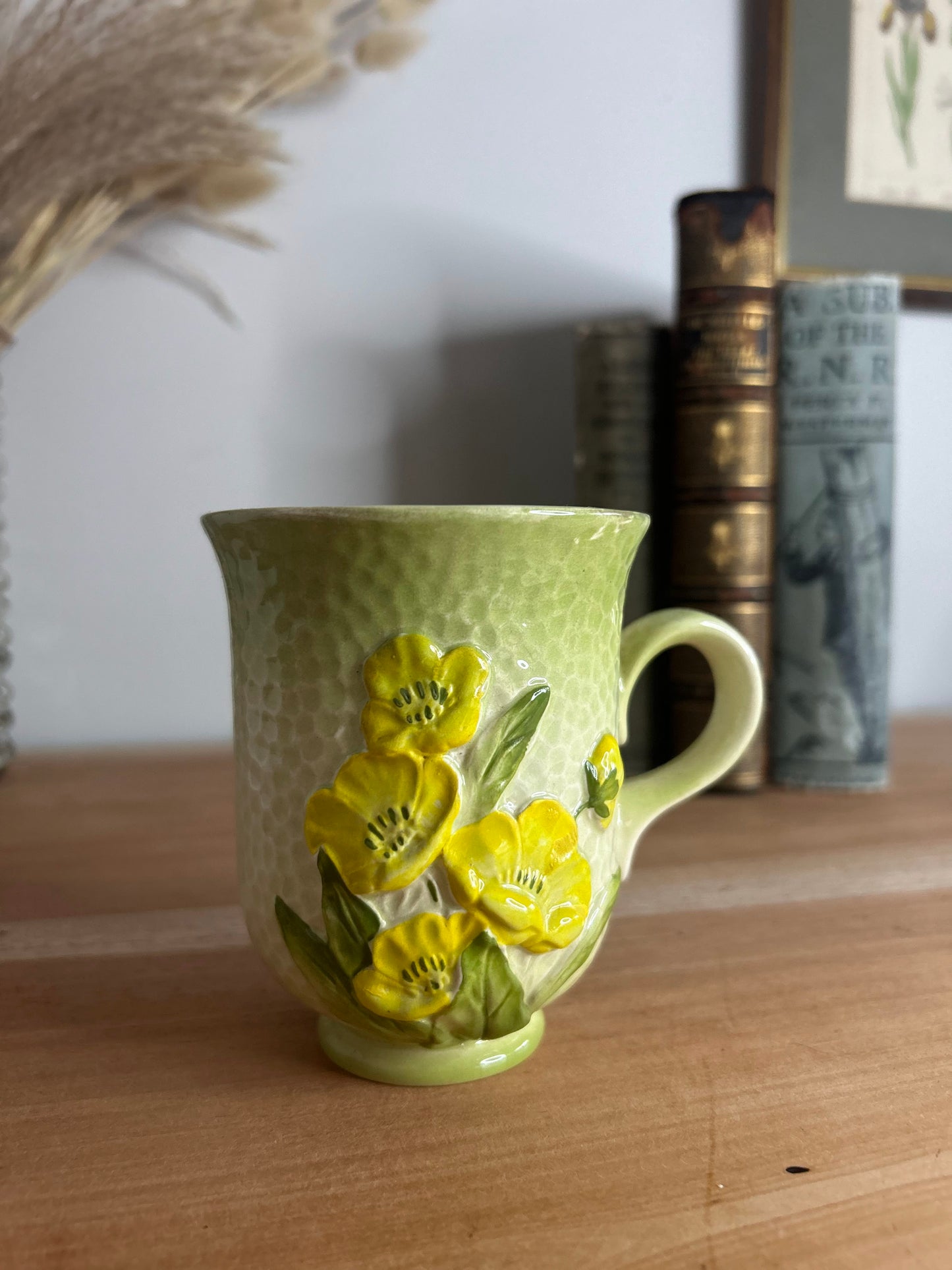 Carlton Ware Floral Vintage Mug in Yellow and Green