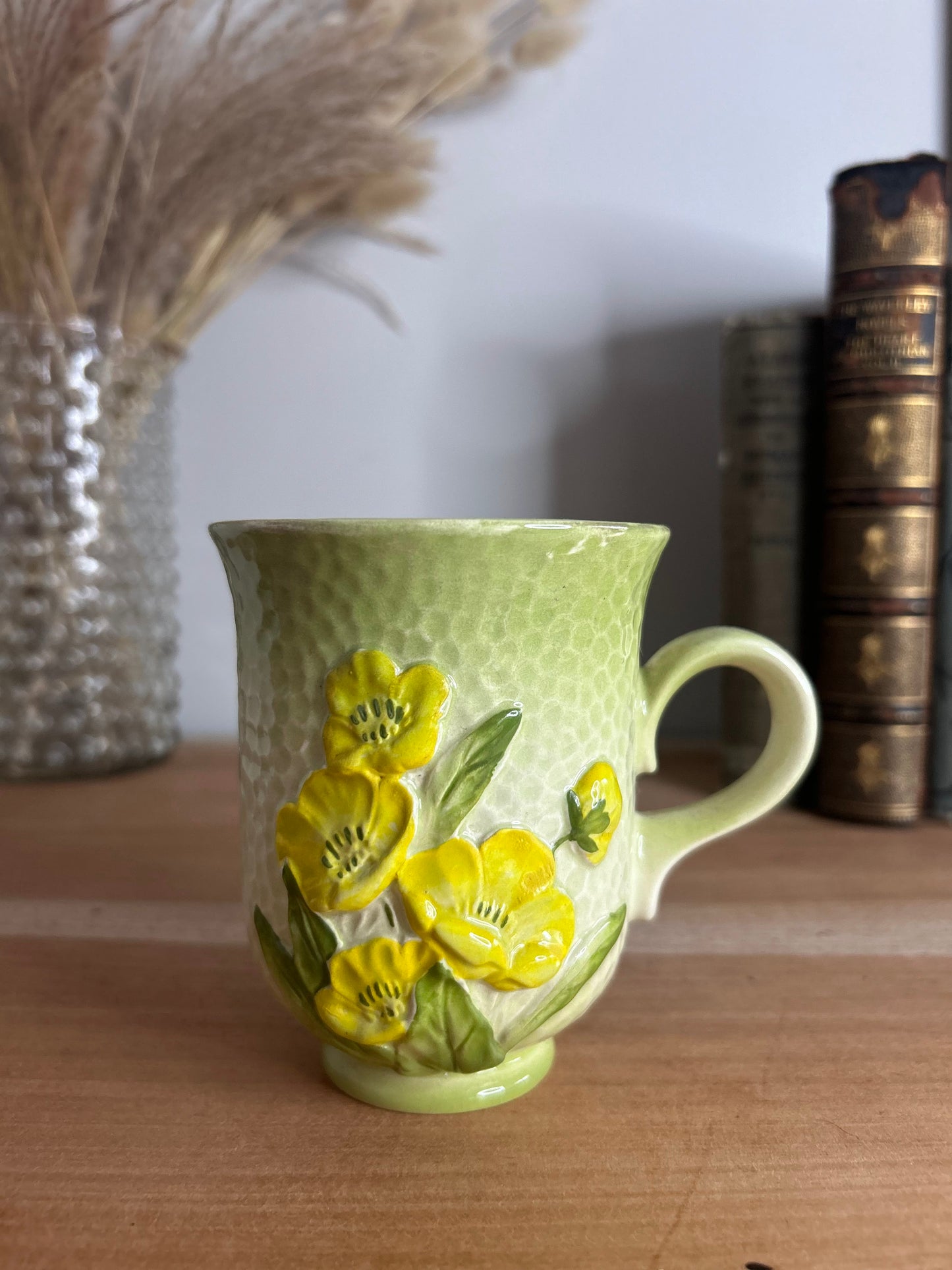 Carlton Ware Floral Vintage Mug in Yellow and Green