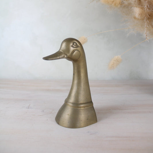 Brass Duck Head Figurine
