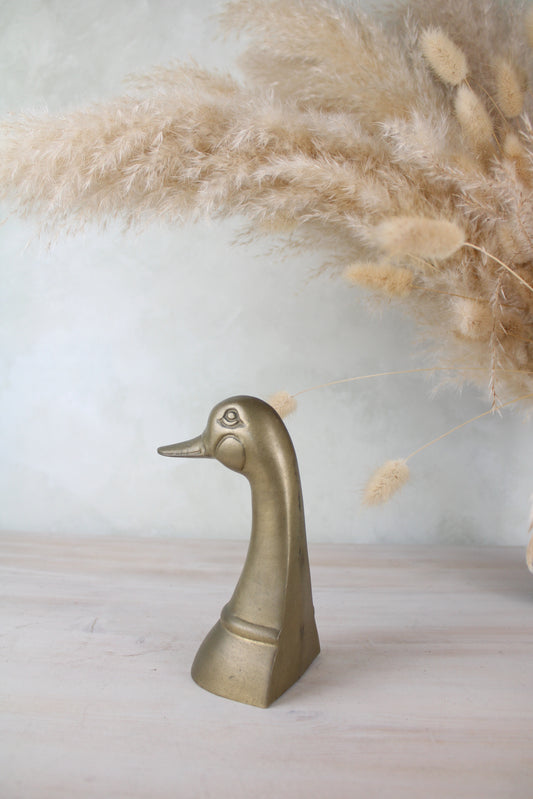 Brass Duck Head Figurine