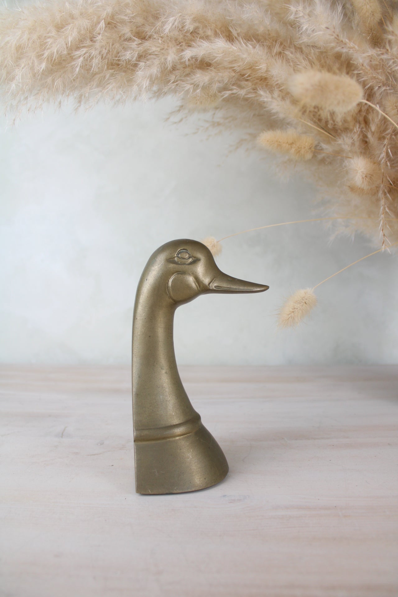 Brass Duck Head Figurine