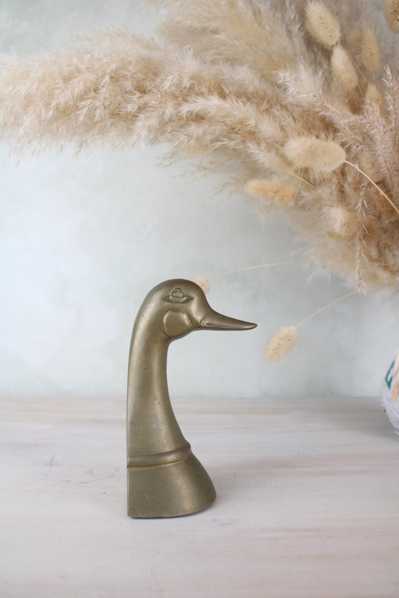 Brass Duck Head Figurine