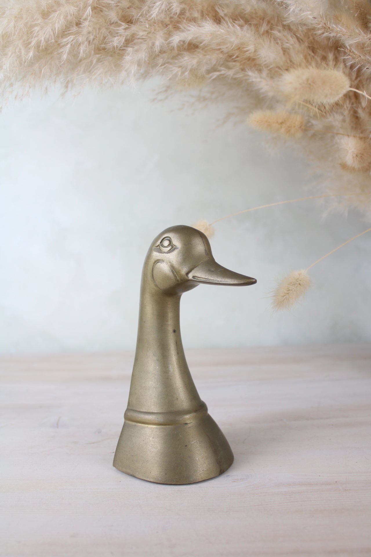 Brass Duck Head Figurine