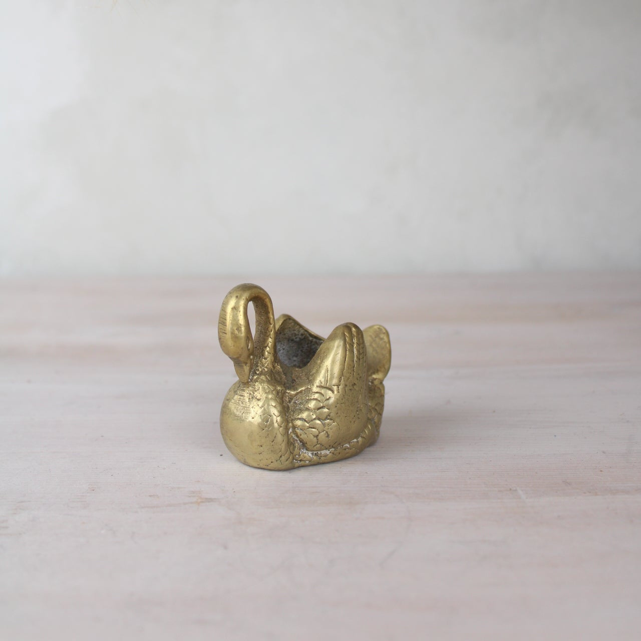 Brass Swan Pot