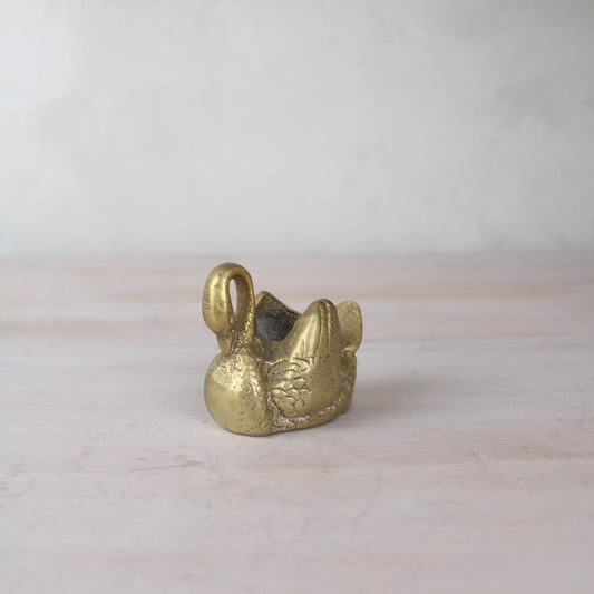 Brass Swan Pot