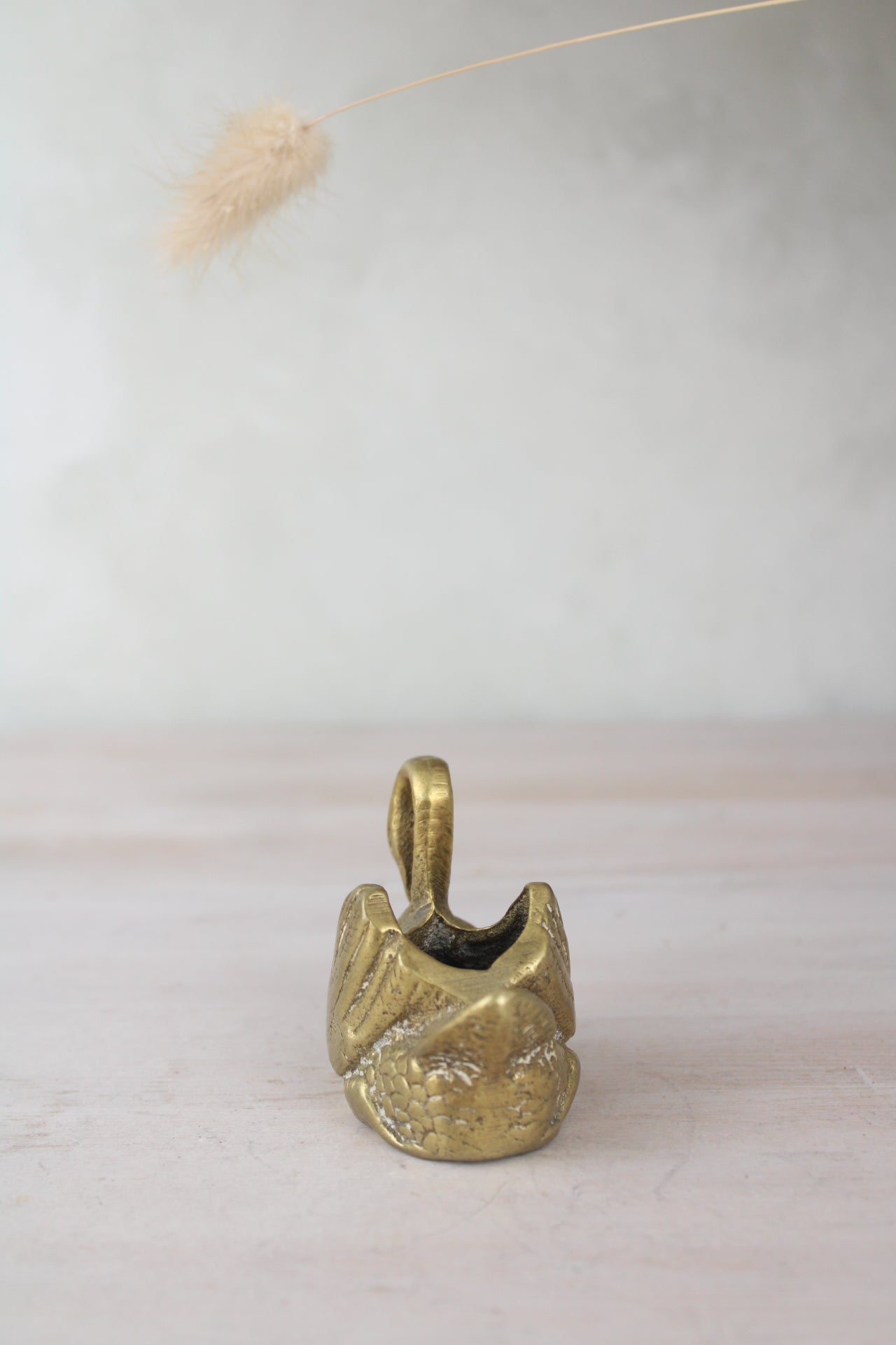 Brass Swan Pot