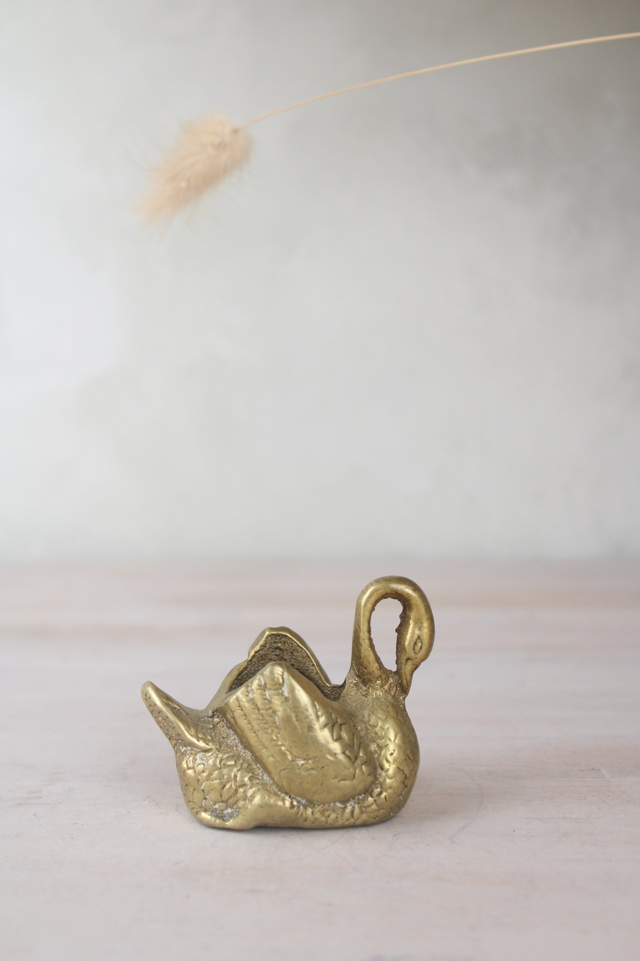 Brass Swan Pot