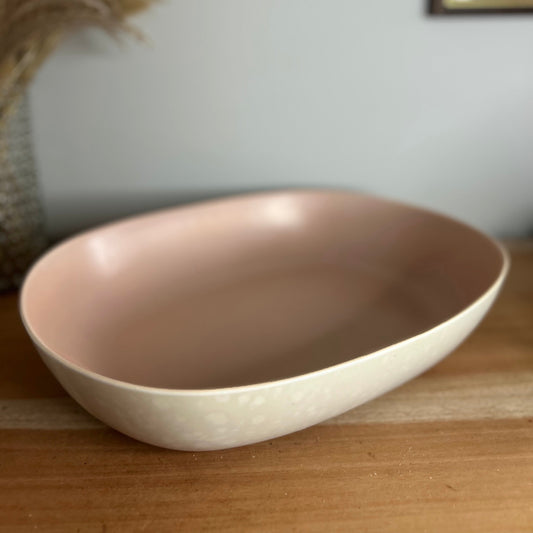 Poole Pink and Grey Two Tone Serving Bowl