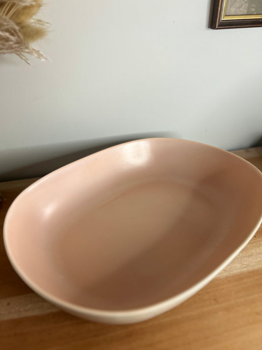 Poole Pink and Grey Two Tone Serving Bowl
