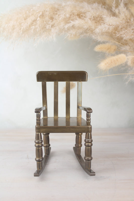 Quality Brass Rocking Chair Figurine