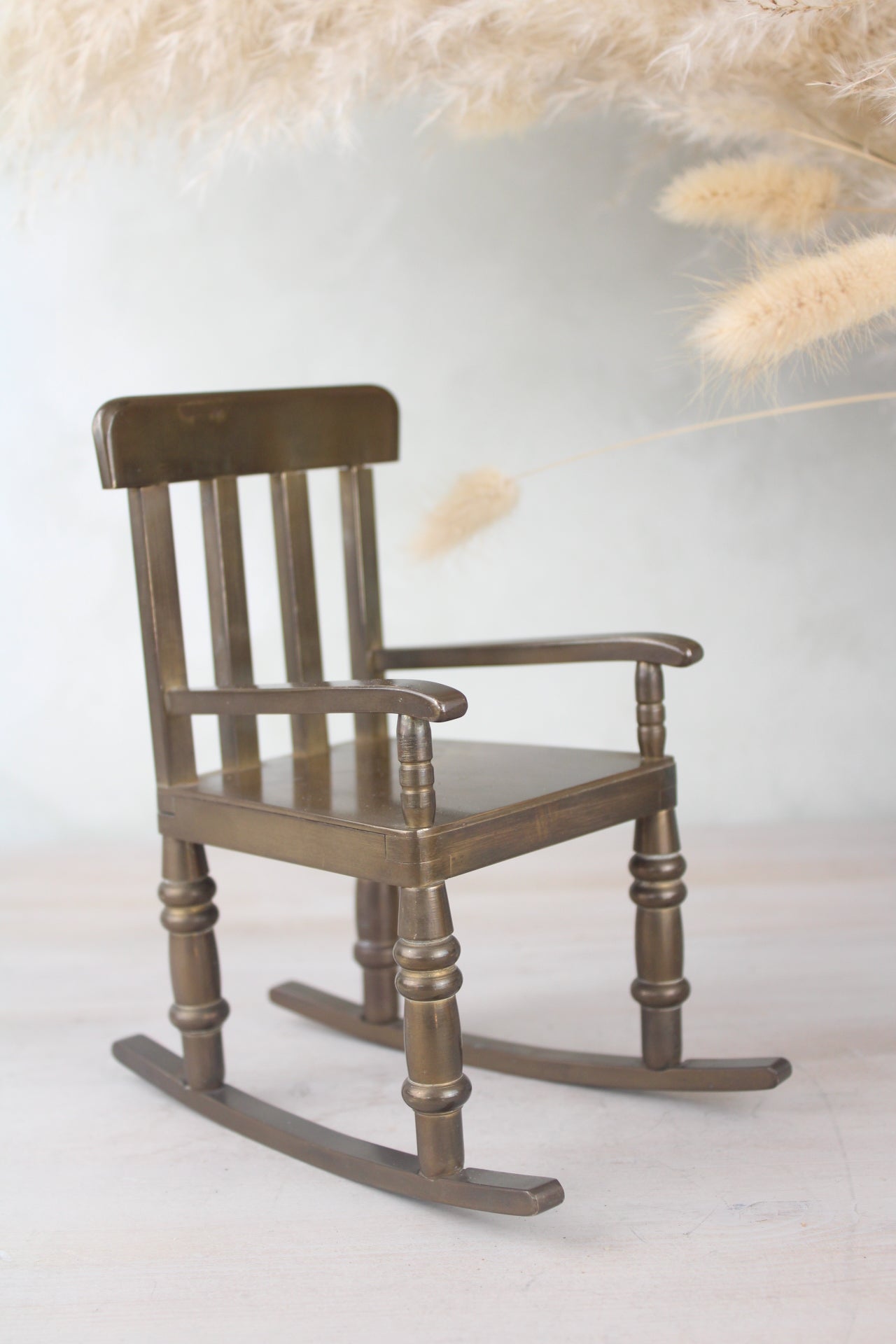 Quality Brass Rocking Chair Figurine