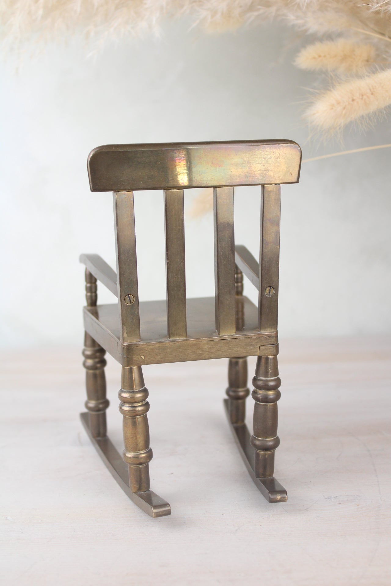 Quality Brass Rocking Chair Figurine