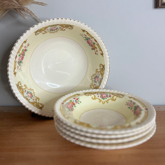 Johnson Bros Vintage Floral Bowl Set of 5 Servingware