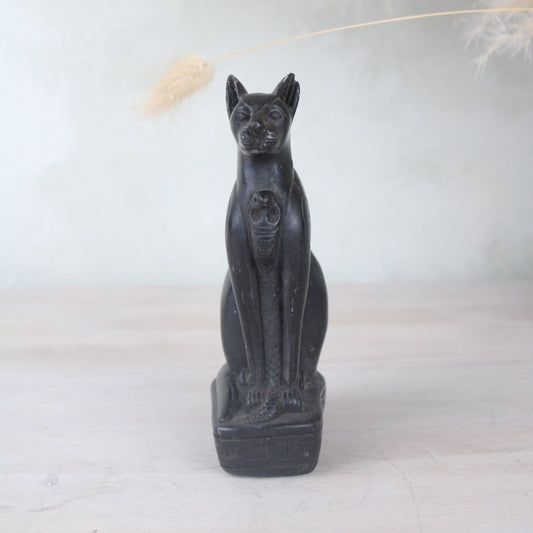 Egyptian Black Cat Figurine Statue of Bastet