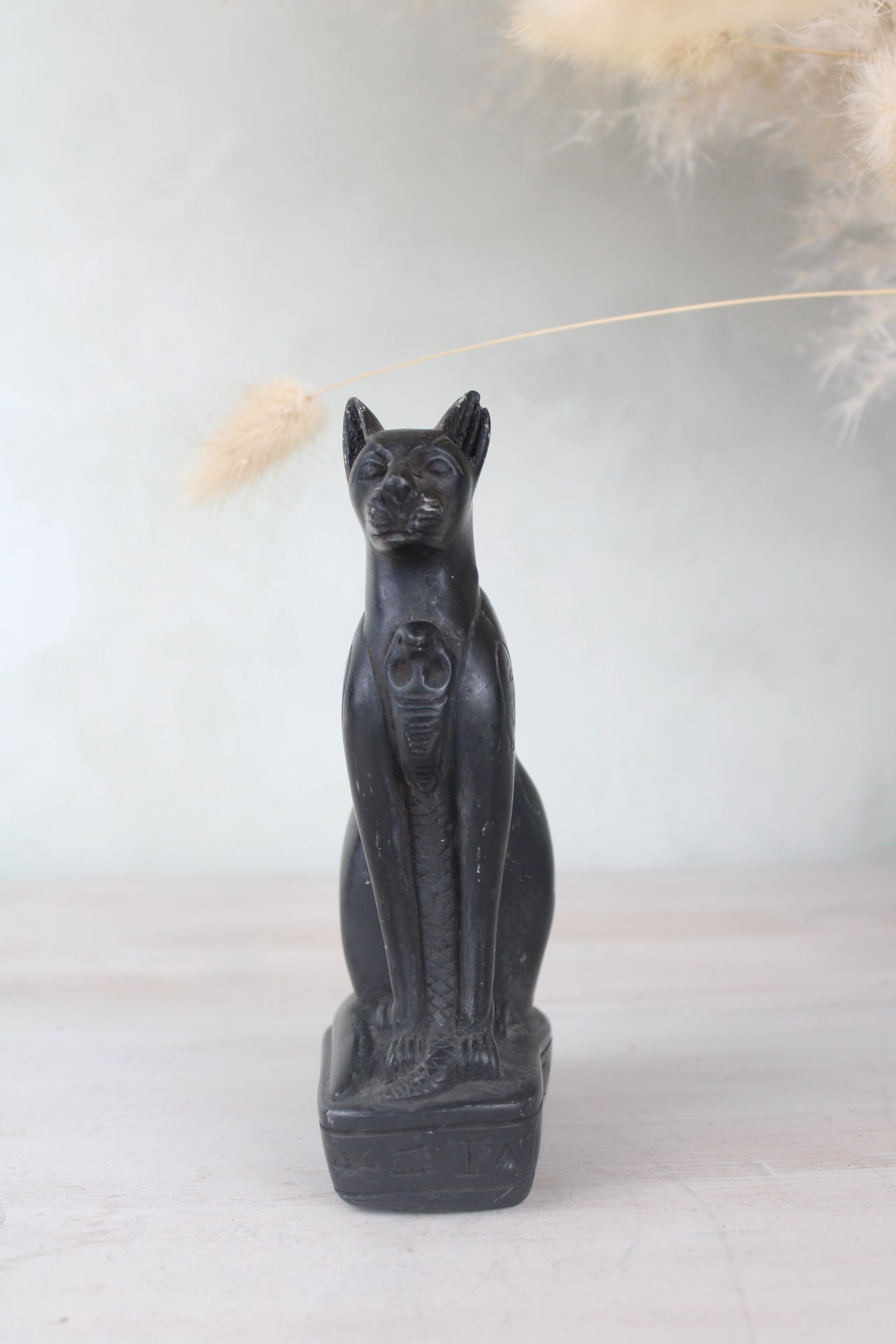 Egyptian Black Cat Figurine Statue of Bastet