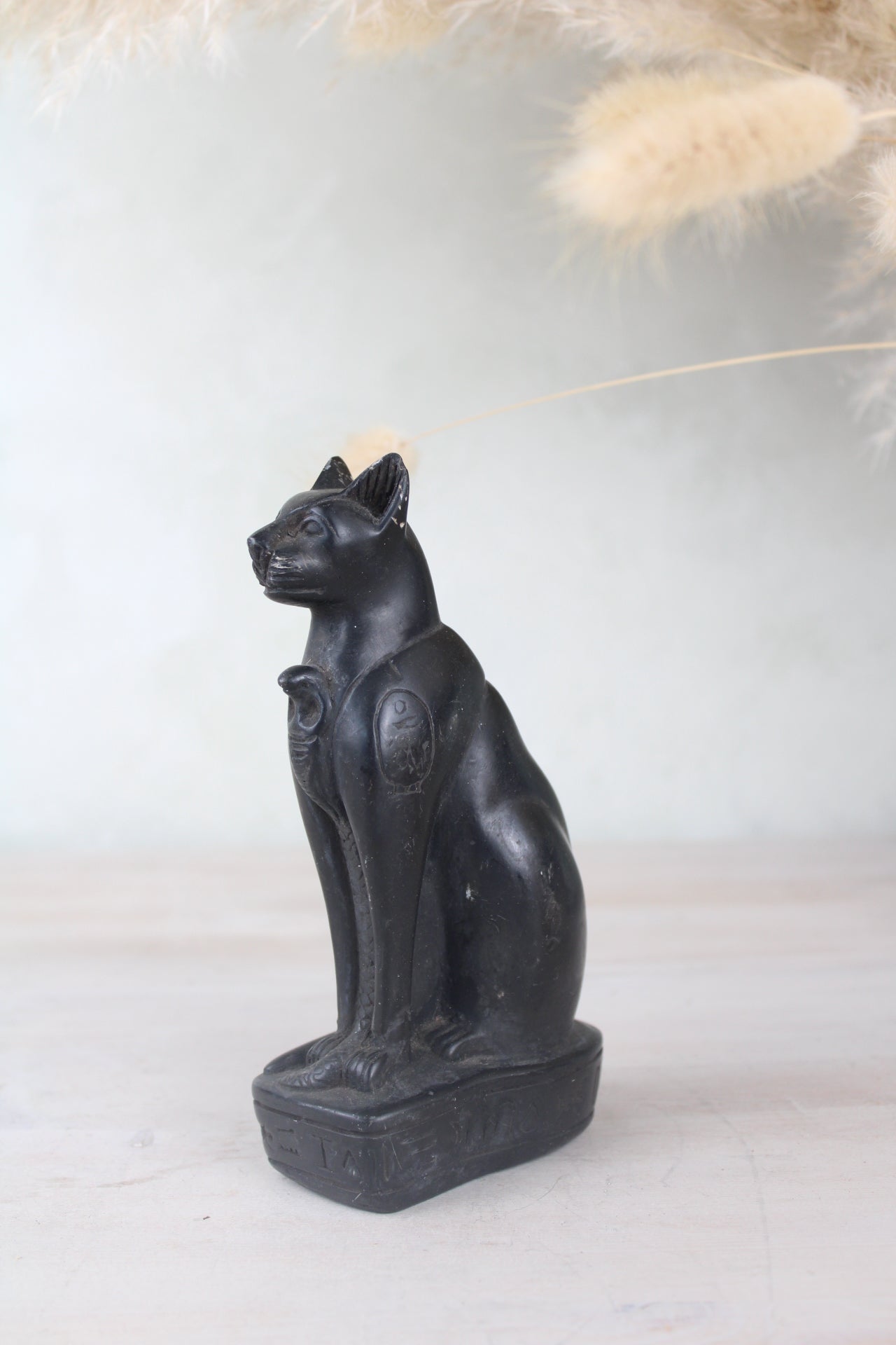 Egyptian Black Cat Figurine Statue of Bastet