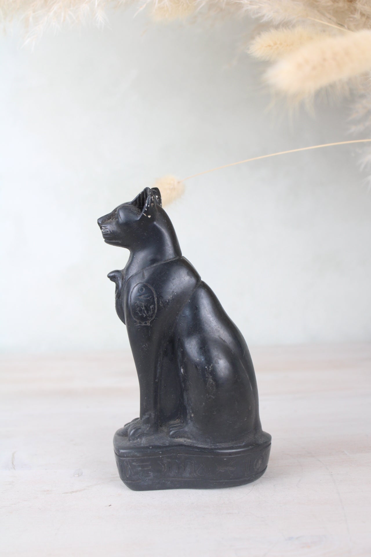 Egyptian Black Cat Figurine Statue of Bastet