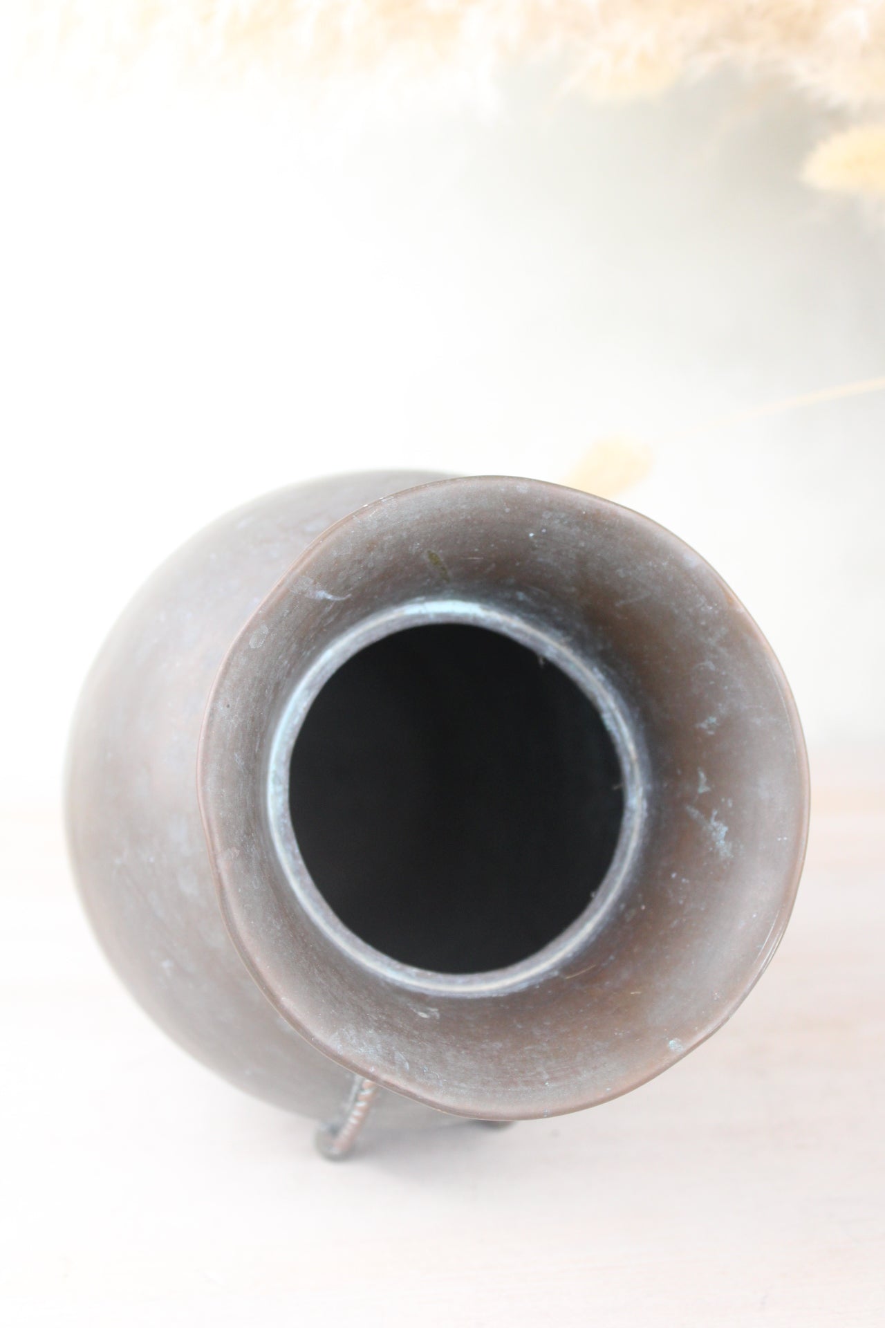 Large Brass Rope Detail Vase