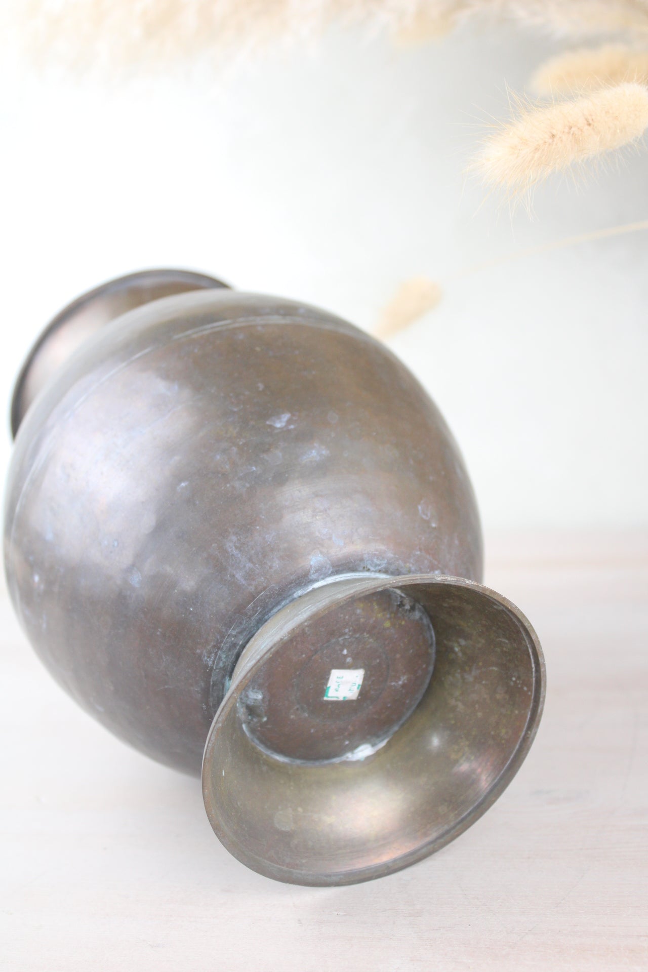 Large Brass Rope Detail Vase