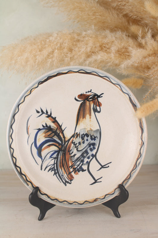 Stoneware French Cockerel Decorative Plate