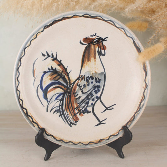 Stoneware French Cockerel Decorative Plate
