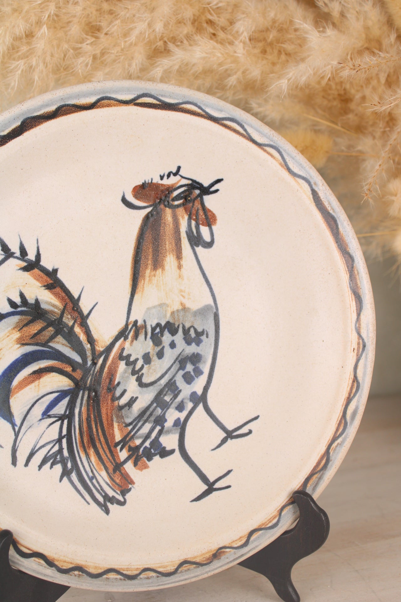 Stoneware French Cockerel Decorative Plate