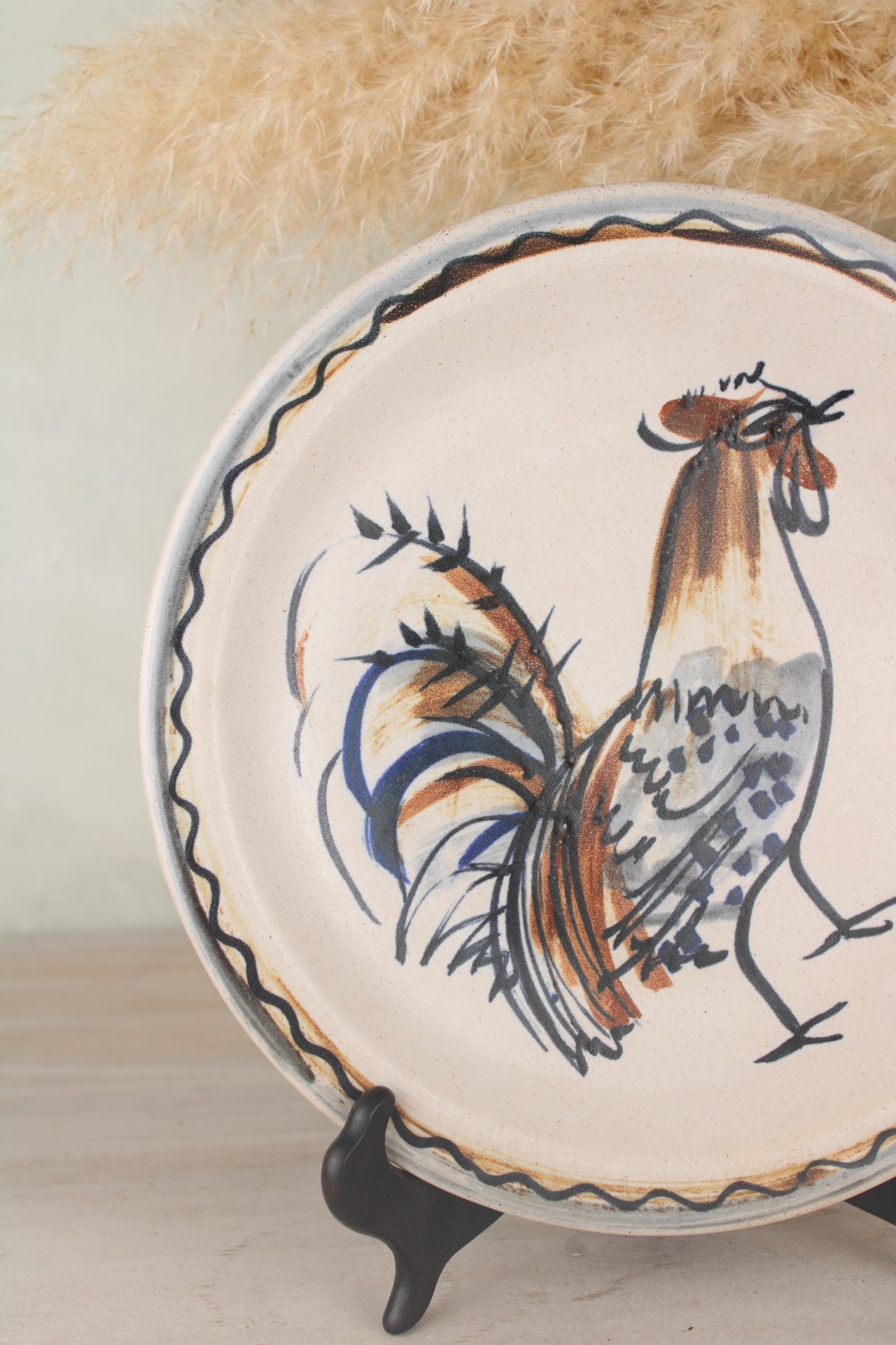 Stoneware French Cockerel Decorative Plate
