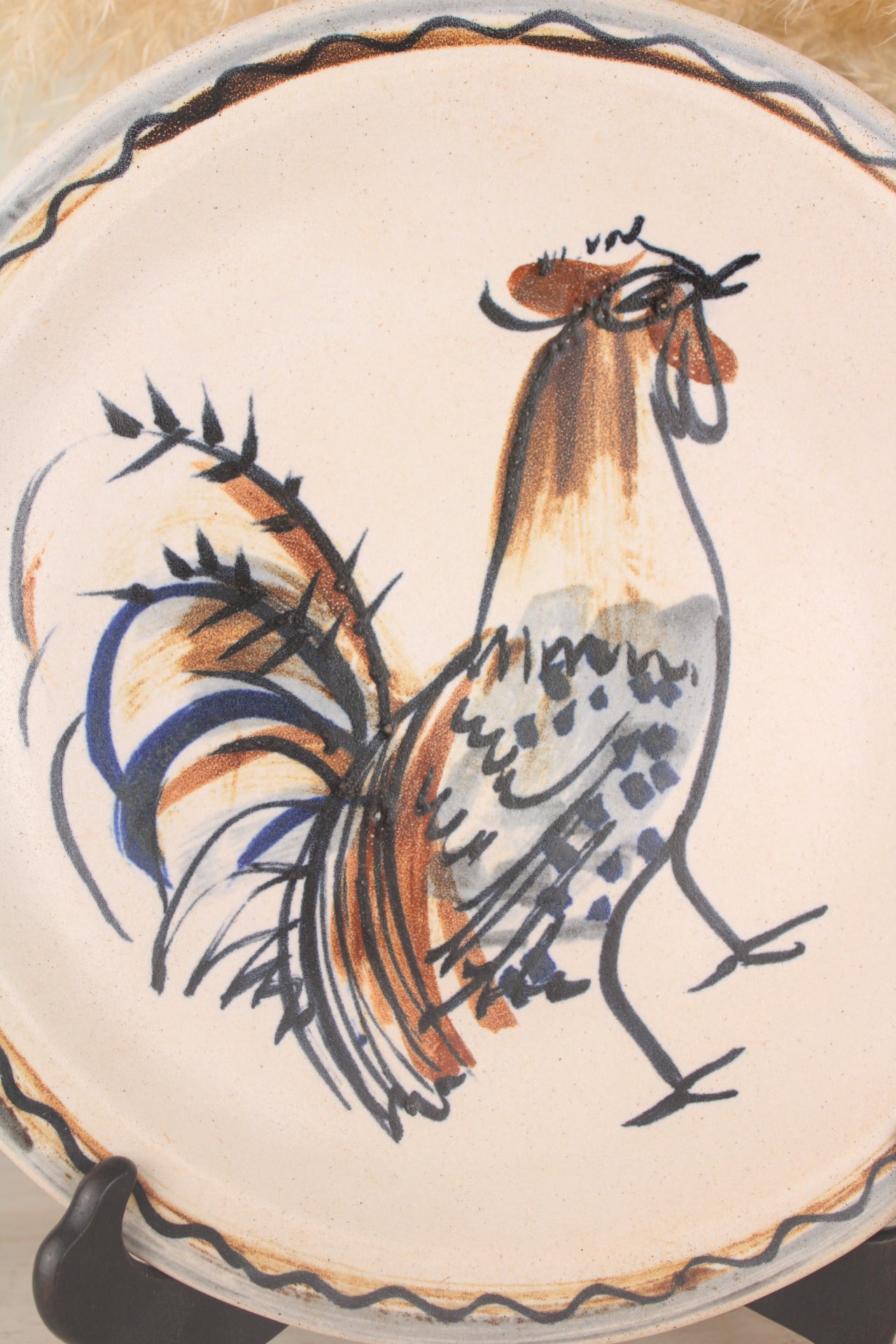 Stoneware French Cockerel Decorative Plate