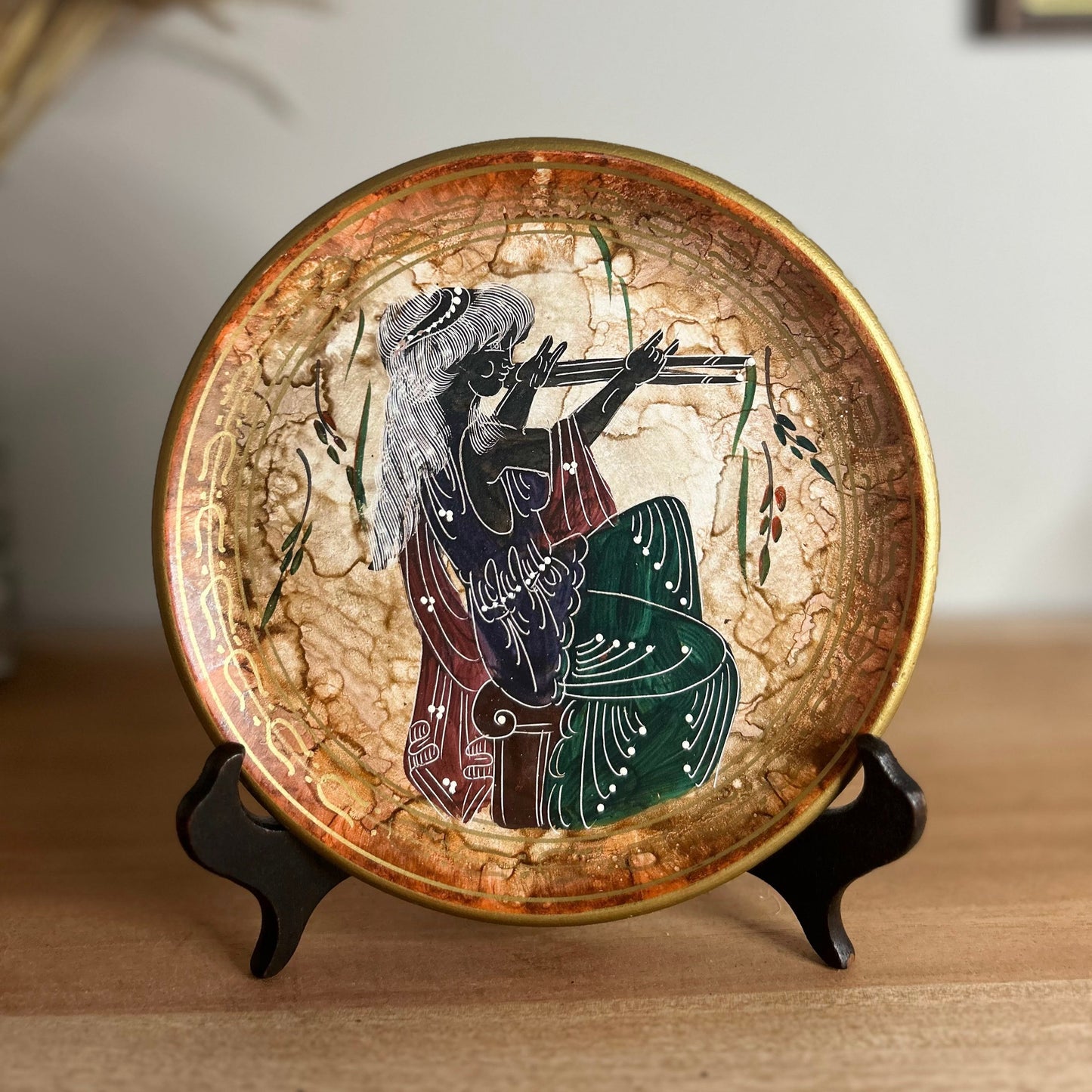 Greek Hand Painted Hanging Plate